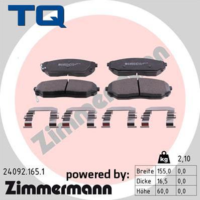 TQ 244811 - Brake Pad Set, disc brake autospares.lv