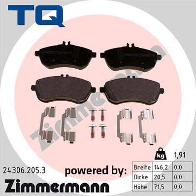 TQ TQ-BP0742 - Brake Pad Set, disc brake autospares.lv