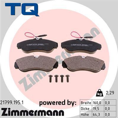 TQ 244880 - Brake Pad Set, disc brake autospares.lv