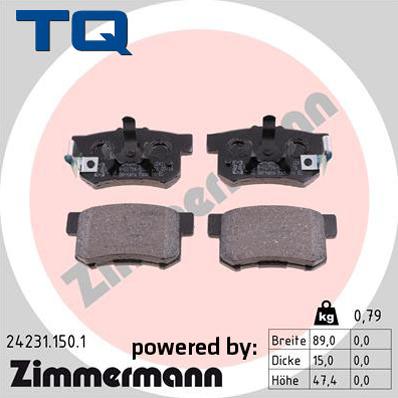 TQ 244881 - Brake Pad Set, disc brake autospares.lv