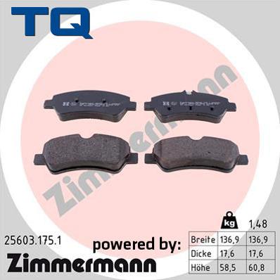 TQ 244831 - Brake Pad Set, disc brake autospares.lv