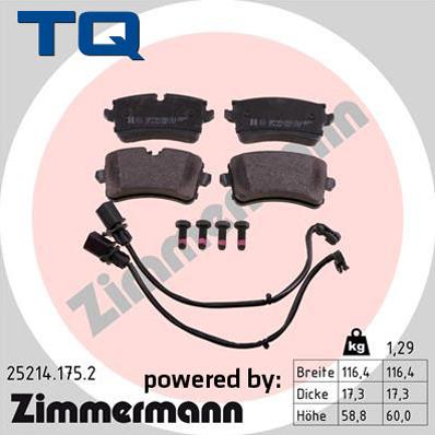 TQ 244829 - Brake Pad Set, disc brake autospares.lv