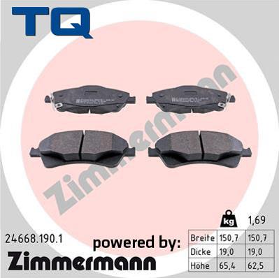 TQ 244824 - Brake Pad Set, disc brake autospares.lv