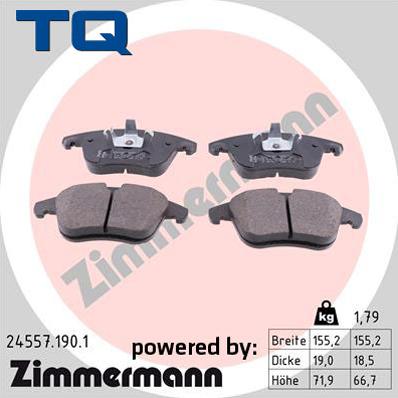 TQ 244823 - Brake Pad Set, disc brake autospares.lv