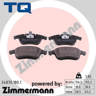 TQ 244827 - Brake Pad Set, disc brake autospares.lv