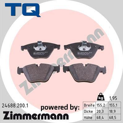 TQ 244874 - Brake Pad Set, disc brake autospares.lv