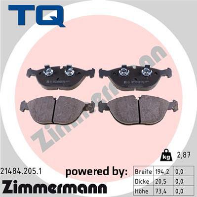 TQ 244871 - Brake Pad Set, disc brake autospares.lv