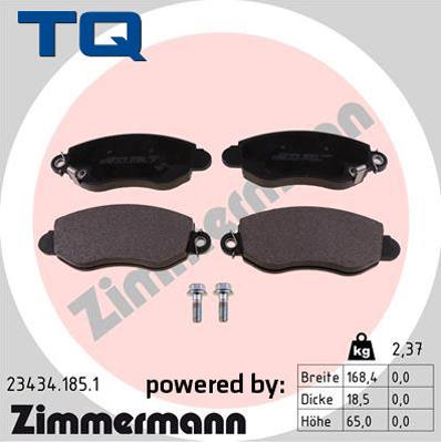 TQ 244792 - Brake Pad Set, disc brake autospares.lv