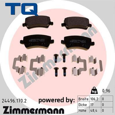 TQ 244745 - Brake Pad Set, disc brake autospares.lv