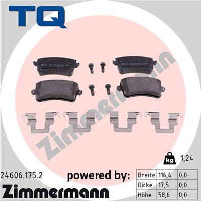 TQ 244752 - Brake Pad Set, disc brake autospares.lv