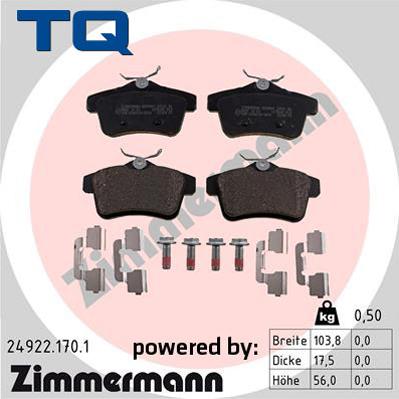 TQ TQ-BP0901 - Brake Pad Set, disc brake autospares.lv