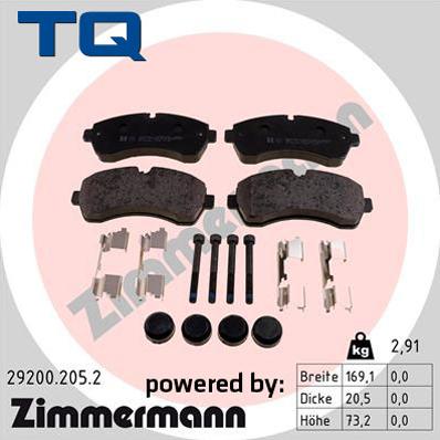 TQ 244767 - Brake Pad Set, disc brake autospares.lv