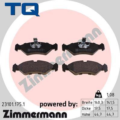 TQ 244707 - Brake Pad Set, disc brake autospares.lv