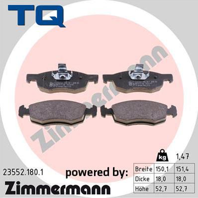 TQ 244719 - Brake Pad Set, disc brake autospares.lv