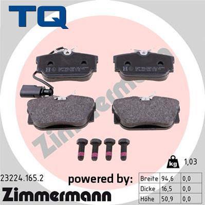 TQ 244711 - Brake Pad Set, disc brake autospares.lv