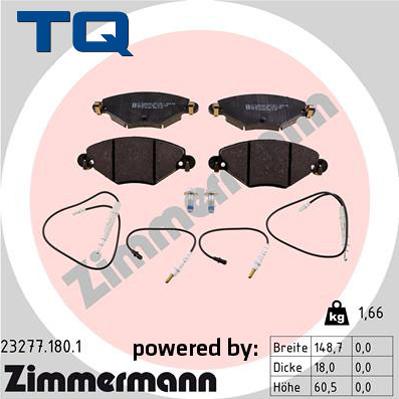 TQ TQ-BP0417 - Brake Pad Set, disc brake autospares.lv