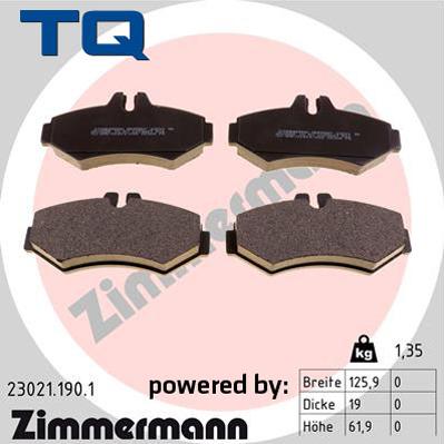 TQ TQ-BP0353 - Brake Pad Set, disc brake autospares.lv