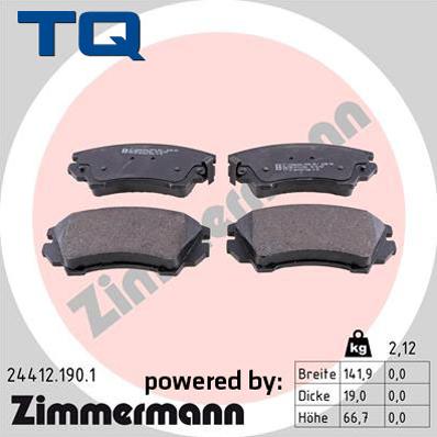 TQ 244739 - Brake Pad Set, disc brake autospares.lv