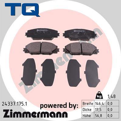 TQ 244736 - Brake Pad Set, disc brake autospares.lv