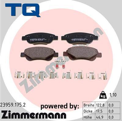 TQ 244730 - Brake Pad Set, disc brake autospares.lv