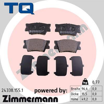 TQ 244737 - Brake Pad Set, disc brake autospares.lv