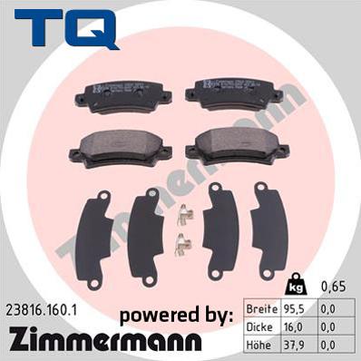 TQ TQ-BP0591 - Brake Pad Set, disc brake autospares.lv