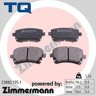 TQ 244728 - Brake Pad Set, disc brake autospares.lv