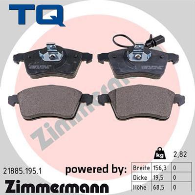 TQ TQ-BP0289 - Brake Pad Set, disc brake autospares.lv