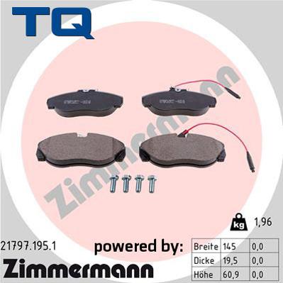 TQ 244776 - Brake Pad Set, disc brake autospares.lv