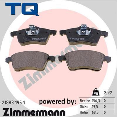 TQ TQ-BP0288 - Brake Pad Set, disc brake autospares.lv