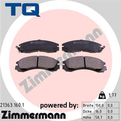 TQ 244773 - Brake Pad Set, disc brake autospares.lv