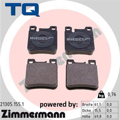 TQ 244772 - Brake Pad Set, disc brake autospares.lv