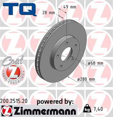 TQ TQ-BD0399 - Brake Disc autospares.lv