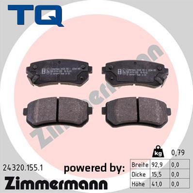 TQ TQ-BP0747 - Brake Pad Set, disc brake autospares.lv