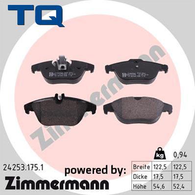 TQ 229541 - Brake Pad Set, disc brake autospares.lv