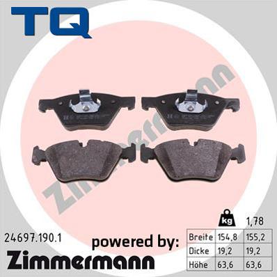 TQ 229550 - Brake Pad Set, disc brake autospares.lv