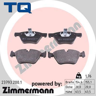 TQ 229534 - Brake Pad Set, disc brake autospares.lv