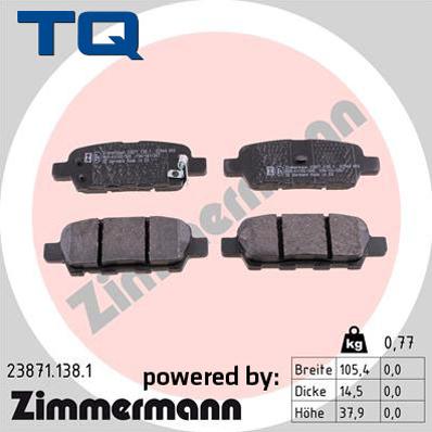 TQ 229535 - Brake Pad Set, disc brake autospares.lv