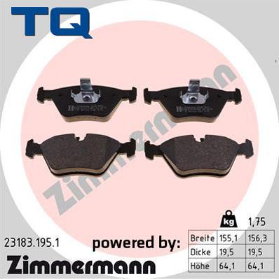 TQ 229531 - Brake Pad Set, disc brake autospares.lv