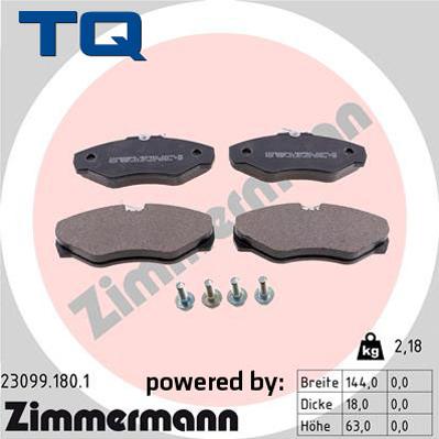 TQ 229529 - Brake Pad Set, disc brake autospares.lv