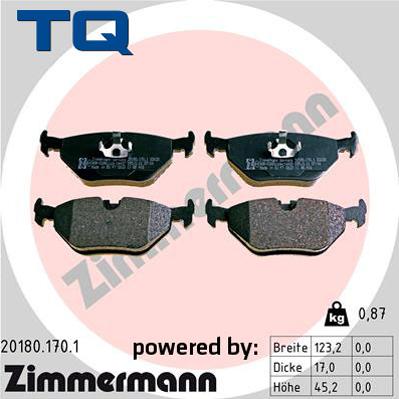 TQ 229527 - Brake Pad Set, disc brake autospares.lv