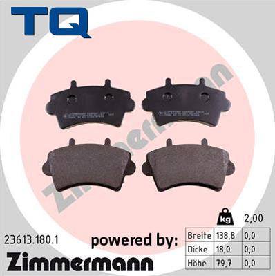 TQ 222694 - Brake Pad Set, disc brake autospares.lv