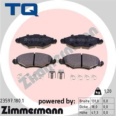 TQ TQ-BP0060 - Brake Pad Set, disc brake autospares.lv