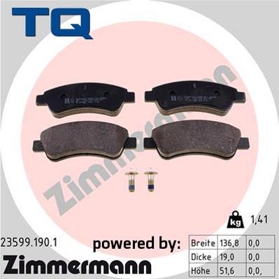 TQ 222692 - Brake Pad Set, disc brake autospares.lv