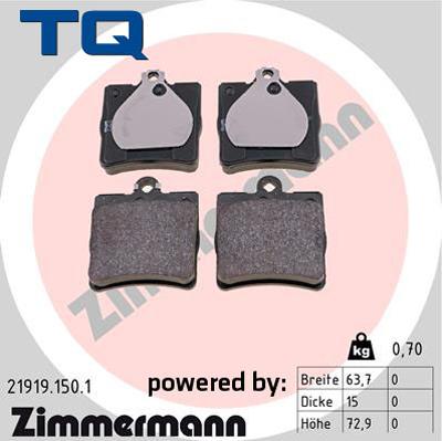 TQ 222647 - Brake Pad Set, disc brake autospares.lv