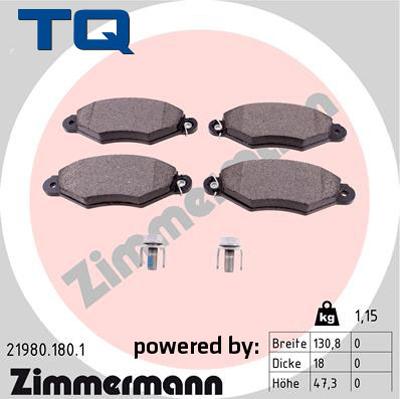 TQ 222652 - Brake Pad Set, disc brake autospares.lv