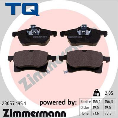 TQ 222668 - Brake Pad Set, disc brake autospares.lv