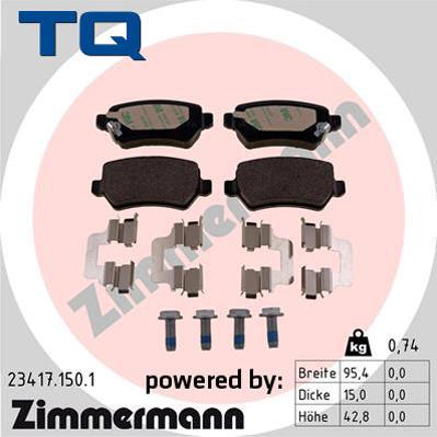 TQ 222686 - Brake Pad Set, disc brake autospares.lv