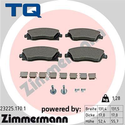 TQ 222680 - Brake Pad Set, disc brake autospares.lv