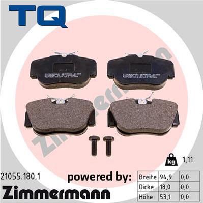 TQ 222633 - Brake Pad Set, disc brake autospares.lv